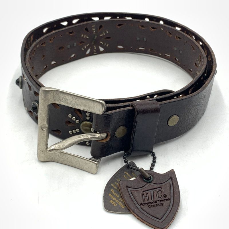 中古品】 HTC エイチティーシー STUDS BELT MADE IN ITALY スタッズ