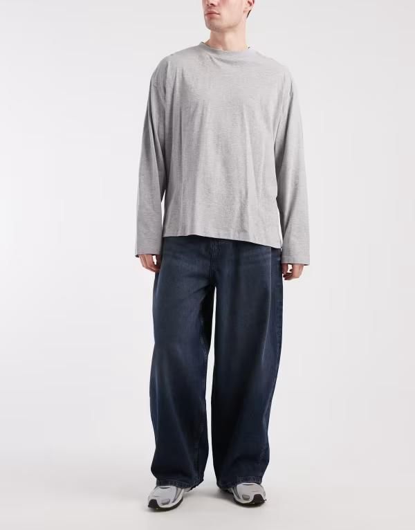 エイソス メンズ ボトムス デニムパンツ ジーンズ ASOS DESIGN oversized baggy jeans in dark wash inky Dark wash blue ブルー
