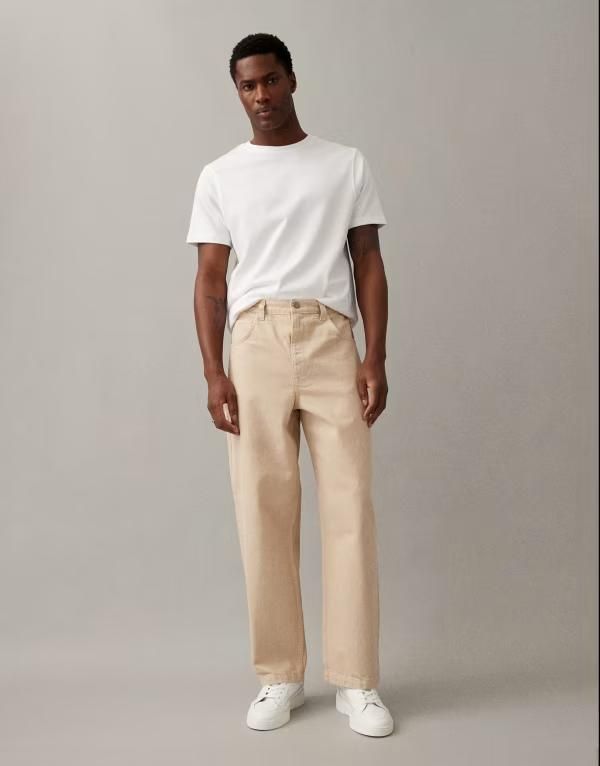 エイソス メンズ ボトムス デニムパンツ ジーンズ ASOS DESIGN loose fit jeans in ecru エクリュ
