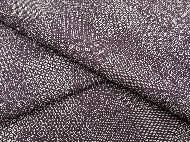 平和屋着物＊夏物　江戸小紋　絽　切嵌花文　正絹　逸品　CABI3734xi