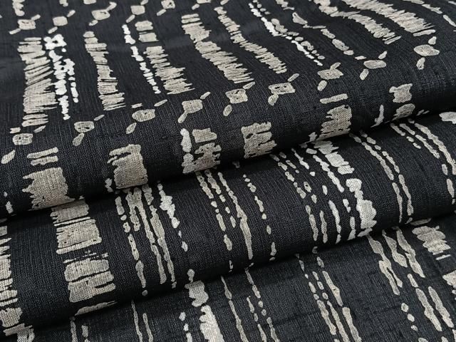 平和屋着物＊夏物　小紋　紗紬　ろうけつ染め　抽象文様　正絹　逸品　CABI3744xi