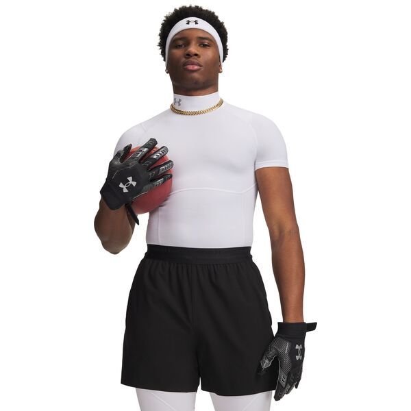 アンダーアーマー メンズ トップス シャツ モックネック Under Armour Mens HeatGear Elite Compression Mock Neck Shirt WhiteRefle