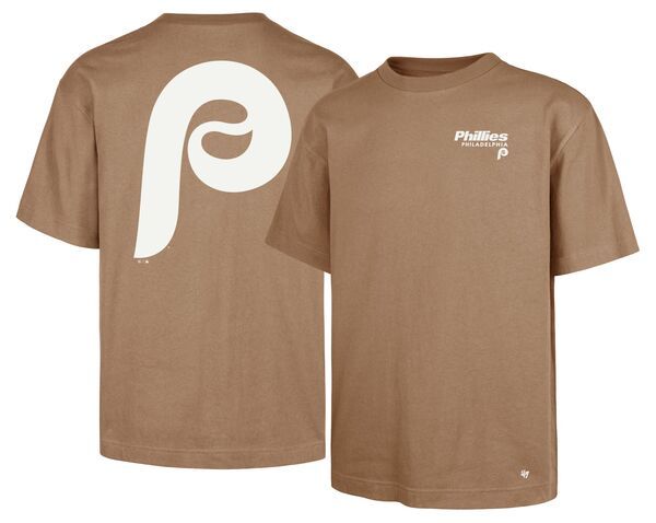 フォーティーセブン メンズ トップス Tシャツ 47 Mens Philadelphia Phillies Tan Lateral Foundation TShirt NoColor タン