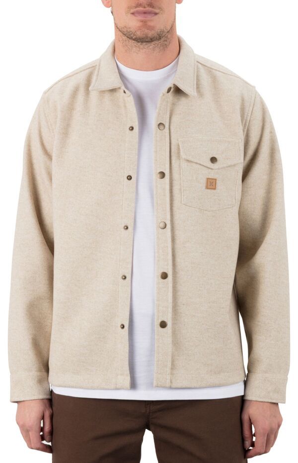 ハーレー メンズ トップス シャツ Hurley Mensanta Cruz Solid Long Sleeve Flannel Bone