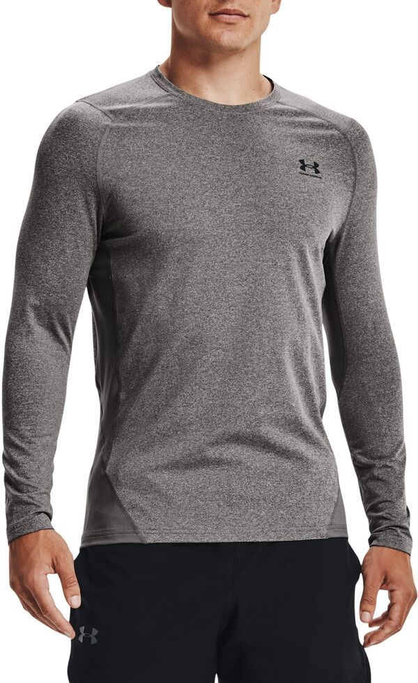 アンダーアーマー メンズ トップス シャツ Under Armour Mens ColdGearmour Fitted Crew Charcoal HeatherBlack ブラック