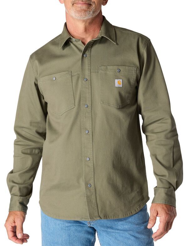 カーハート メンズ トップス シャツ コーデュロイ Carhartt Mens Montana Corduroy Long Sleeve Shirt Dusty Olive オリーブ