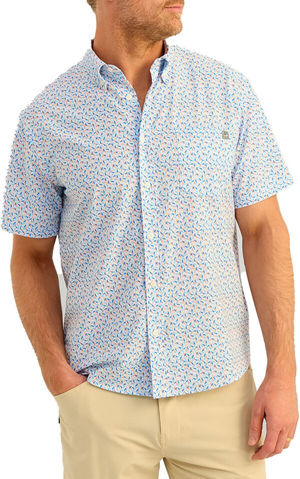 フック メンズ トップス シャツ ボタンダウン HUK Menshort Sleeve Kona Button Down Ocean Blue 2 ブルー
