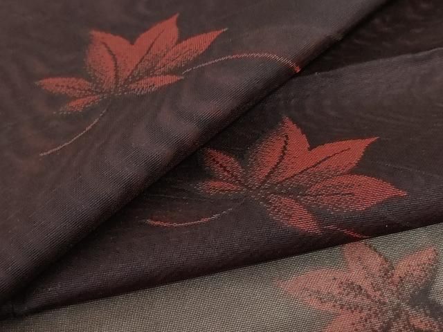平和屋着物＊夏物　小紋　紗　楓文　正絹　逸品　未使用　AABJ8063jd