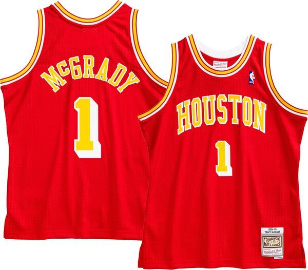 ミッチェルネス メンズ トップス シャツ ジャージー Mitchell Ness Mens 2004 Houston Rockets Tracy McGrady 1 Red Hardwood Clas