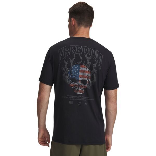 アンダーアーマー メンズ トップス Tシャツ グラフィック Under Armour Mens Freedom Fire Skull Graphic TShirt BlackRed ブラック