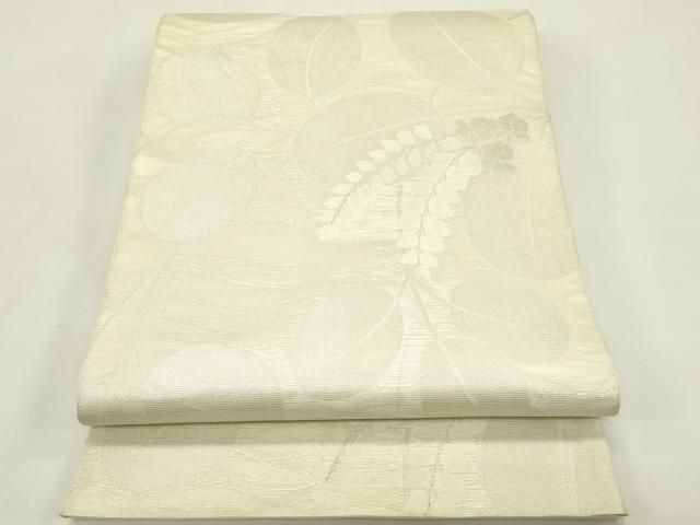平和屋着物＊夏物　六通柄袋帯　萩　銀糸　正絹　逸品　CABI5260rv