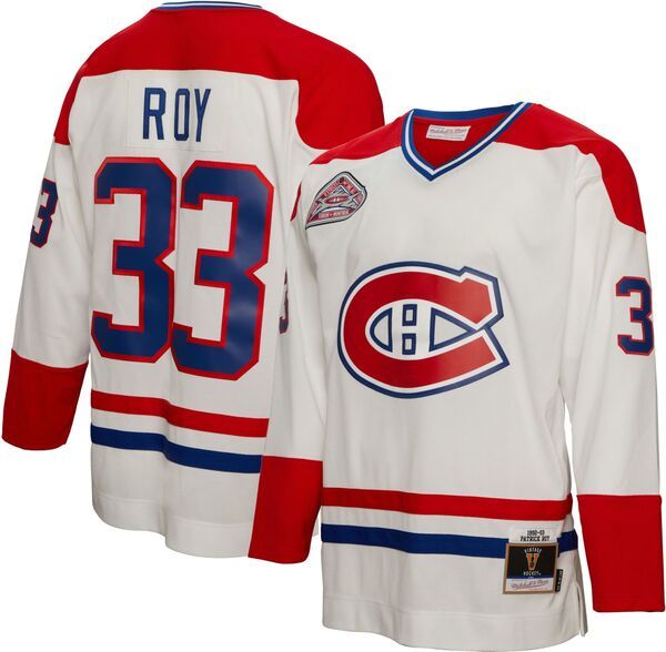 ミッチェルネス メンズ トップス シャツ ジャージー Mitchell Ness Adult Montreal Canadiens Patrick Roy 33 92 Blue Line Jersey