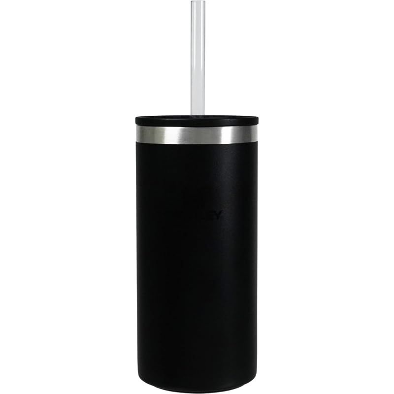 【新品】 STANLEY(スタンレー) エブリデイ 缶クーラー カップ 0.44L ブラック 2.0 缶 クージー ストロー付き 真空断熱 タンブラー 500ml コーヒー ステンレス 保温保冷 ビール アウトドア スポーツ観戦 家族 食洗機対応 (日本正規
