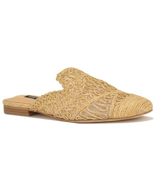 ナインウェスト レディース シューズ スリッポン・ローファー Nine West Womens Camella Woven Flat SlipOn Mules Natural