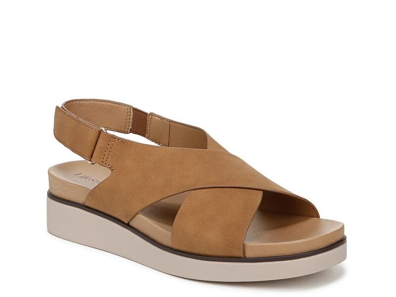 ライフストライド レディース シューズ サンダル LifeStride Georgina Wedge Sandal Dark Brown ブラウン