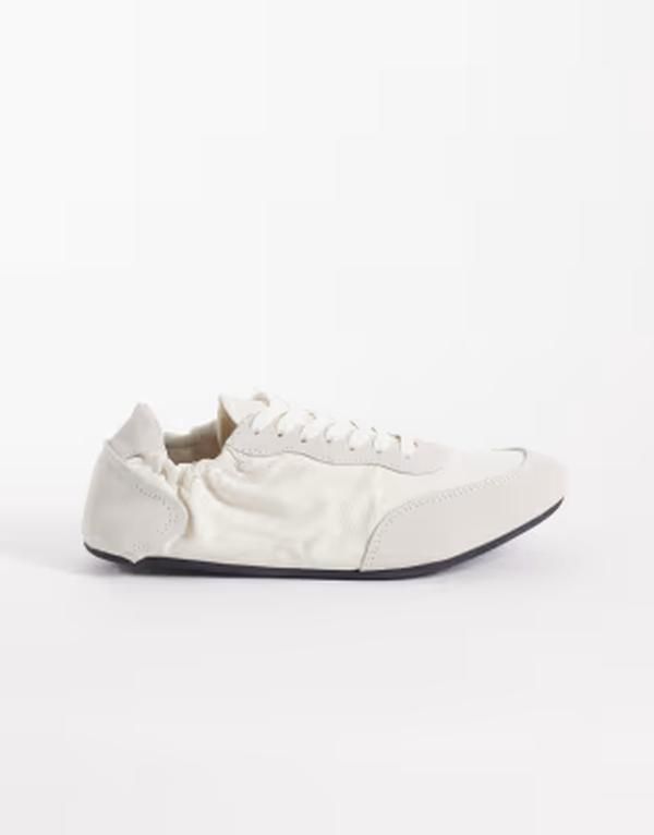 マンゴ レディース シューズ スニーカー Mango flat sneakers WHITE ホワイト