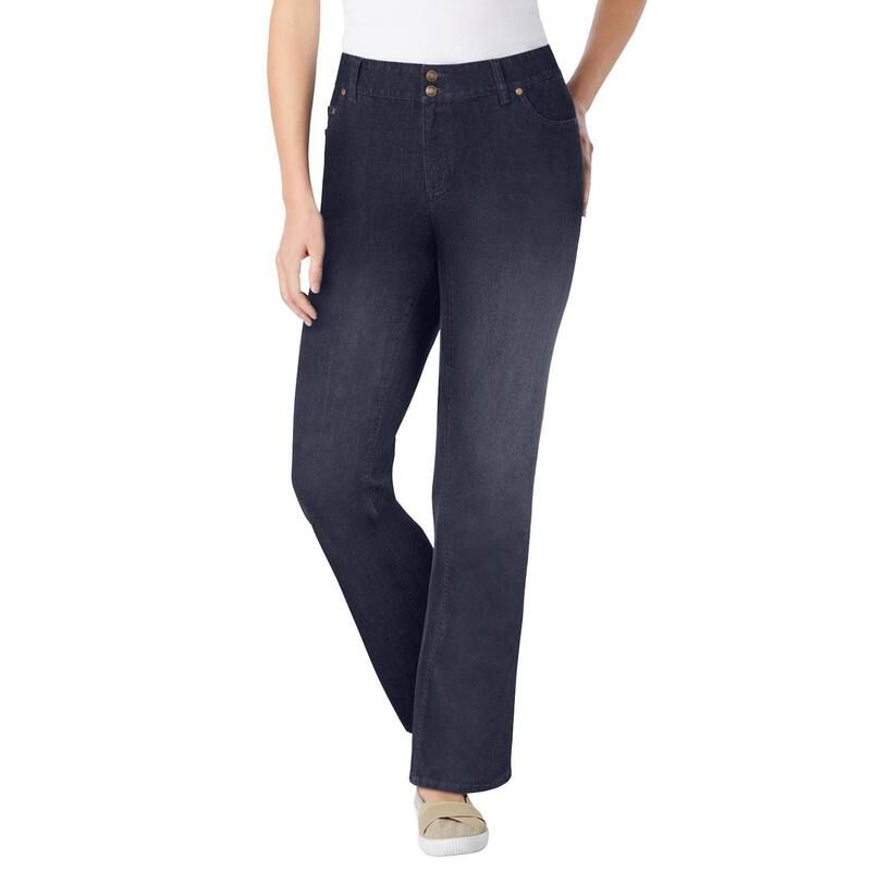 ウーマン ウィズイン レディース ボトムス デニムパンツ ブーツカット プラスサイズ プチ ブーツ ジーンズ Woman Within Plusize Petite Stretch BuiltIn S