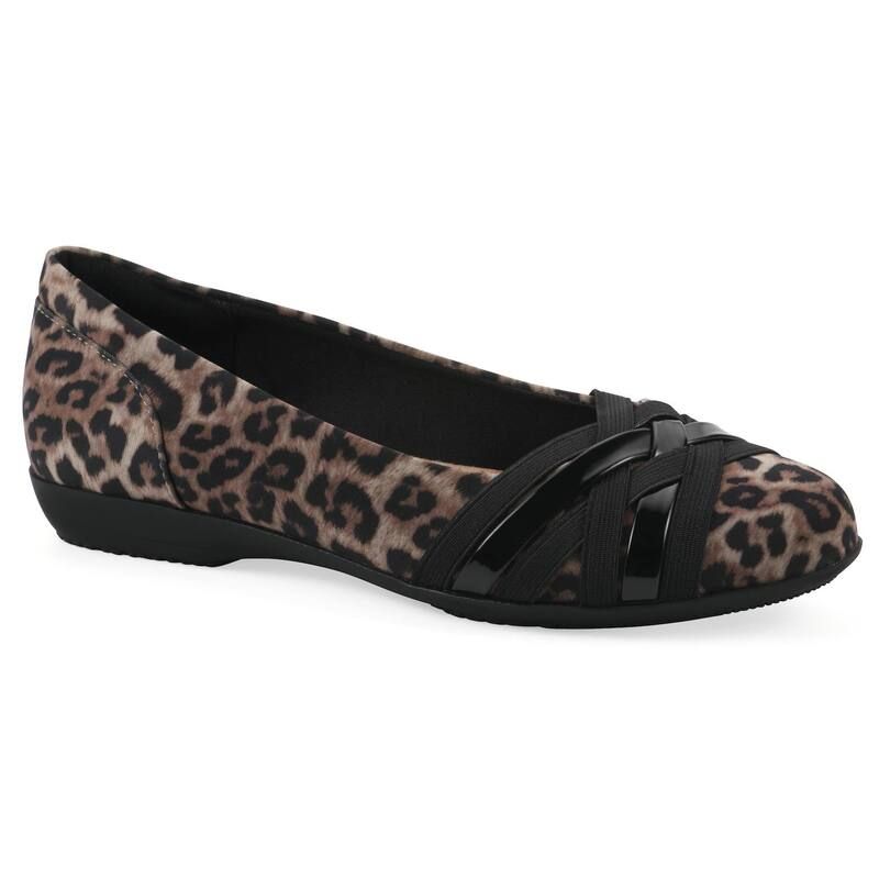クリフバイホワイトマウンテン レディース シューズ サンダル Cliffs by White Mountain Chic Womens Ballet Flats Tan Leopard Nylon タ