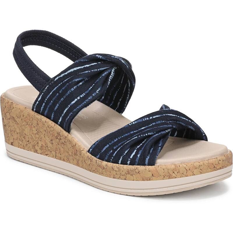 ライフストライド レディース シューズ サンダル LifeStride Riley Womenslingback Wedge Sandals Navy Blue ネイビー
