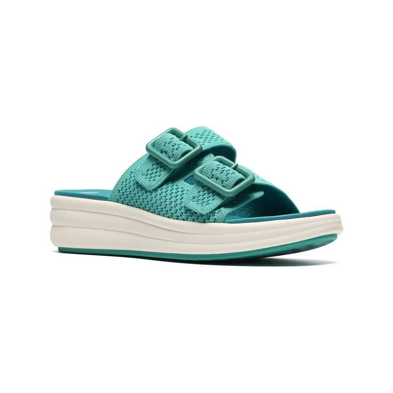 クラークス レディース シューズ サンダル Clarks Cloudsteppers Drift Faye Womens Cushioned Sandals Jade Textile