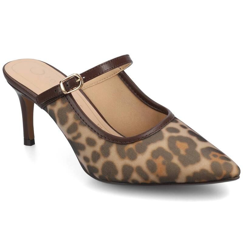 ジャーニー レディース シューズ パンプス ヒール Journee Tiffee Pointed Toe WomenslipOn Heels Chocolate Leopard チョコレート