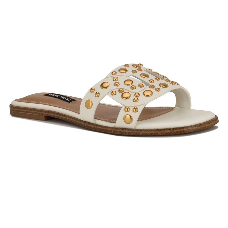 ナインウェスト レディース シューズ サンダル Nine West Gomaz WomenslipOn Casual Sandals White ホワイト