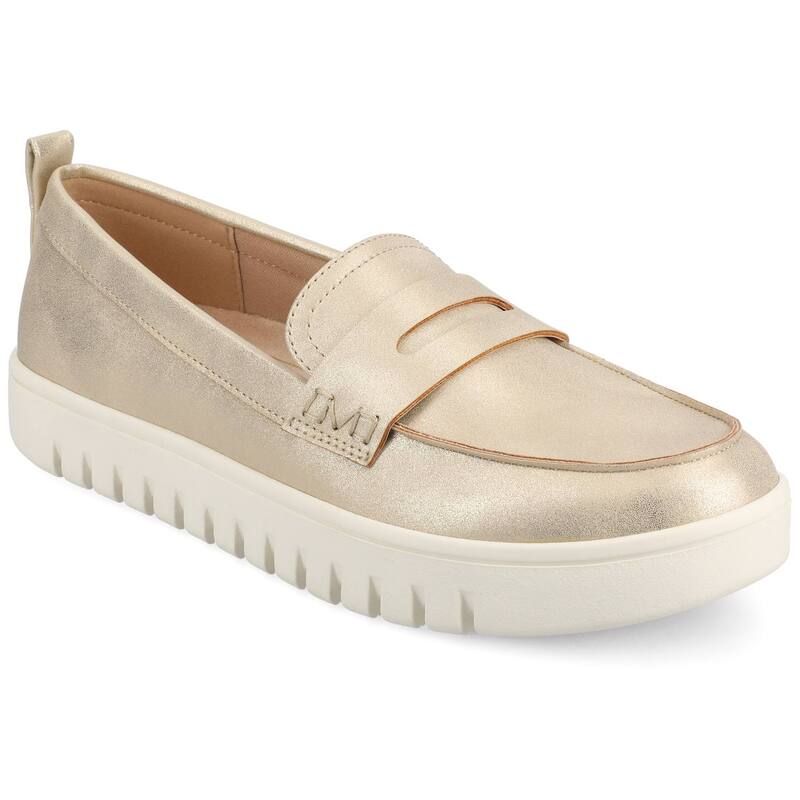 ジャーニー レディース シューズ スニーカー ローファー Journee Womens Tayla Round Toe Penny Loafer Flexible Comfort SlipOn Sho