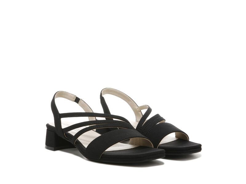 ライフストライド レディース シューズ ヒール サンダル LifeStride Joy 2 Strappy Sandals Black Fabric ブラック