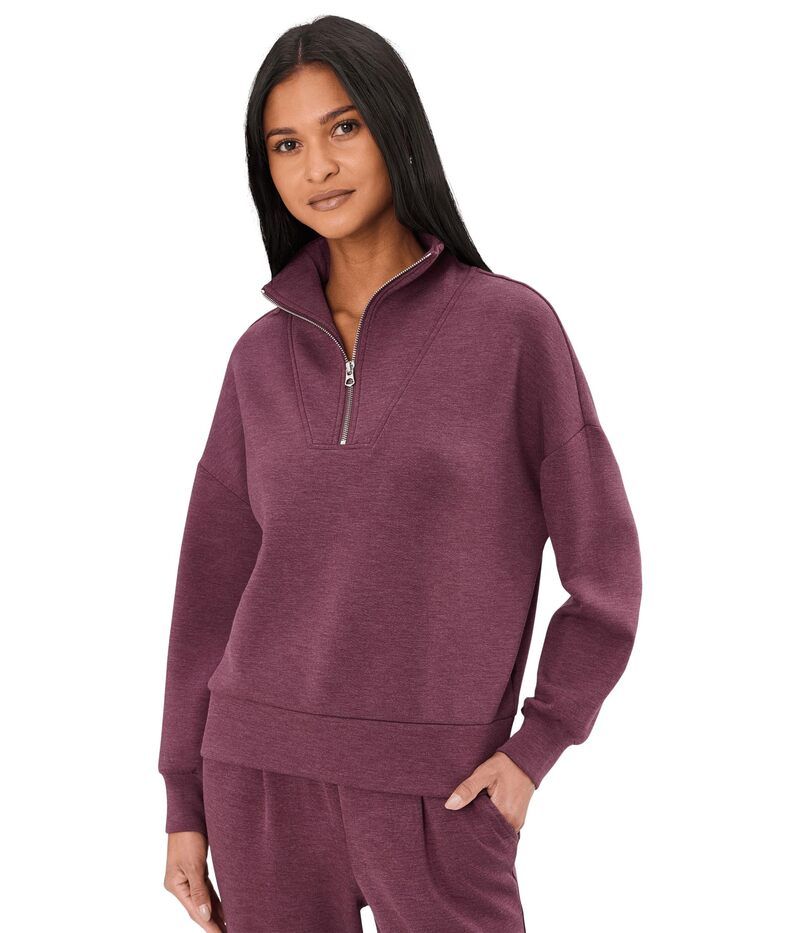 バーレイ レディース アウター パーカー・スウェット ハーフジップ Varley Hawley Half Zip Sweat Sassafras Marl マール