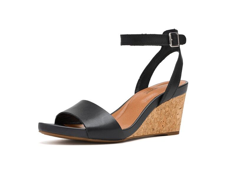 ラッキーブランド レディース シューズ ヒール サンダル Lucky Brand Lynda Cork Wedge Sandals Black ブラック
