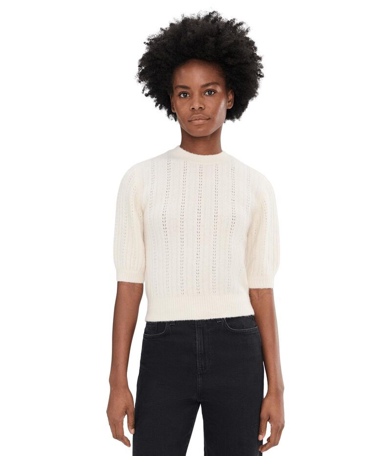 メイドウェル レディース アウター ニット・セーター Tシャツ Madewell Charm Stitchazel Twinsetee Mint Blue ブルー