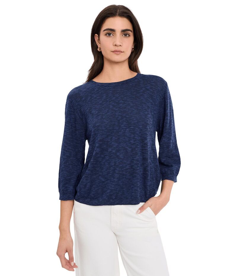 モッドドック レディース アウター ニット・セーター クルーネック Mododoc 34 Sleeve Crew Neck Swing Sweater Vibrant Navy ネイビー