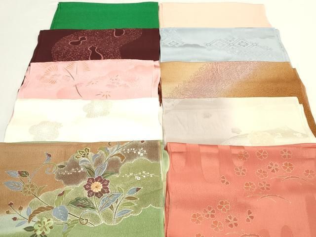平和屋着物★和装小物　帯揚げ10枚セット　丹後ちりめん　正絹　逸品　DABG6328xg