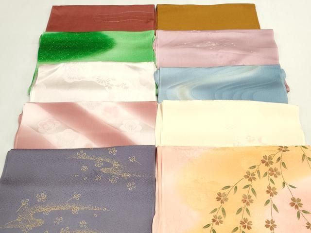 平和屋着物★和装小物　帯揚げ10枚セット　正絹　逸品　DABG6352xg
