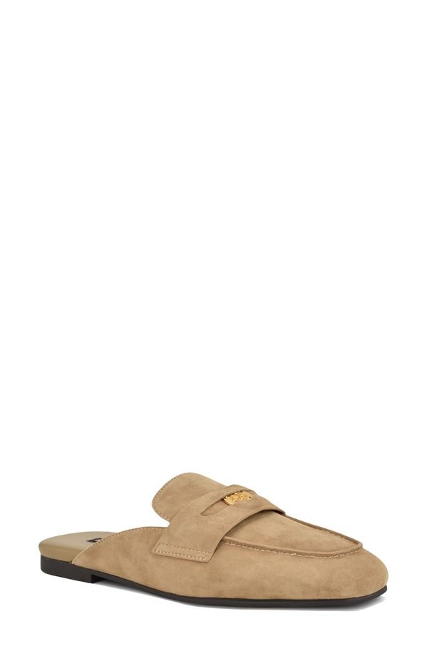 ナインウェスト レディース シューズ スリッポン・ローファー Nine West Evans Penny Loafer Mule Taupe トープ