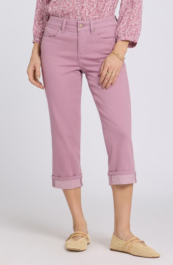 エヌワイディージェイ レディース ボトムス カジュアルパンツ ストレート キャップ ジーンズ NYDJ Marilyn Straight Leg Capri Jeans Dusky Daisy