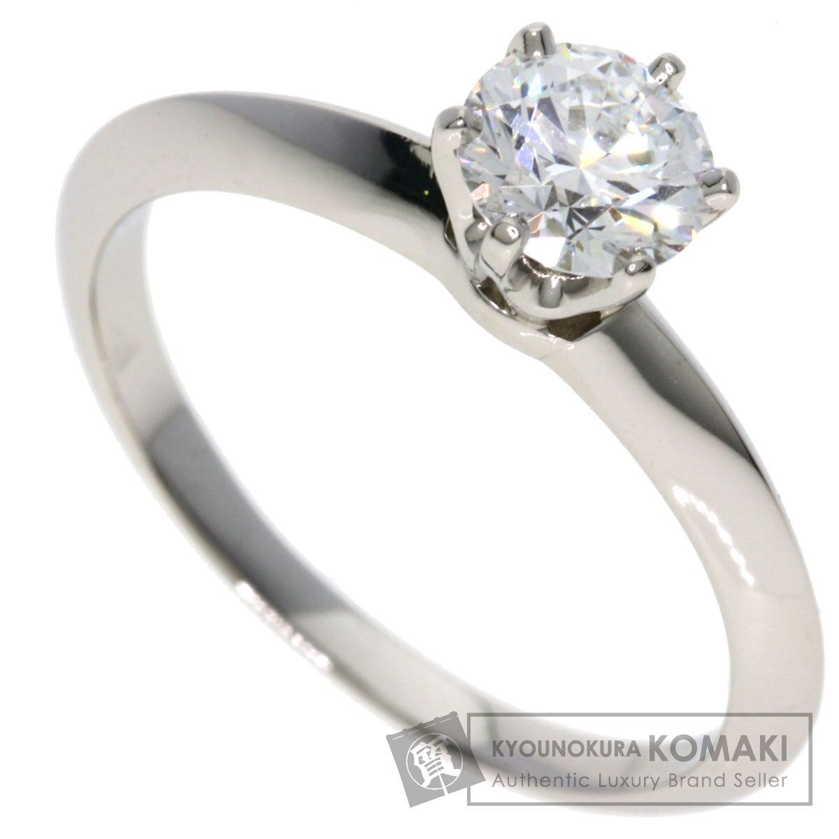 TIFFANY&Co. ティファニー ソリティア ダイヤモンド E-VS1 リング・指輪 PT950 レディース [中古]