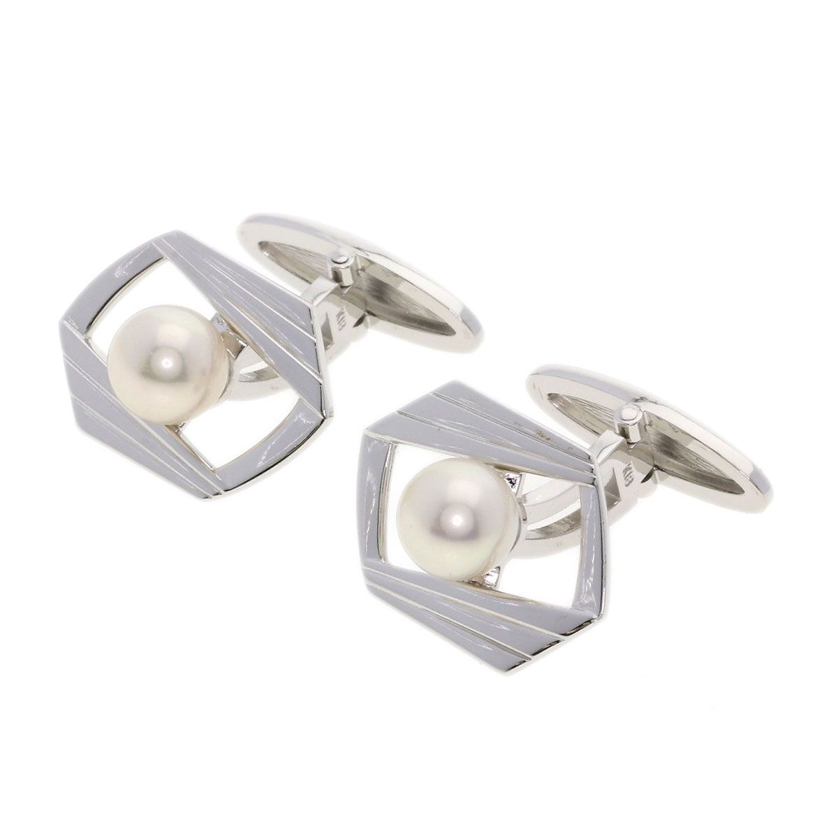 MIKIMOTO ミキモト パール 真珠 カフス K18WG メンズ []-東京公式通販
