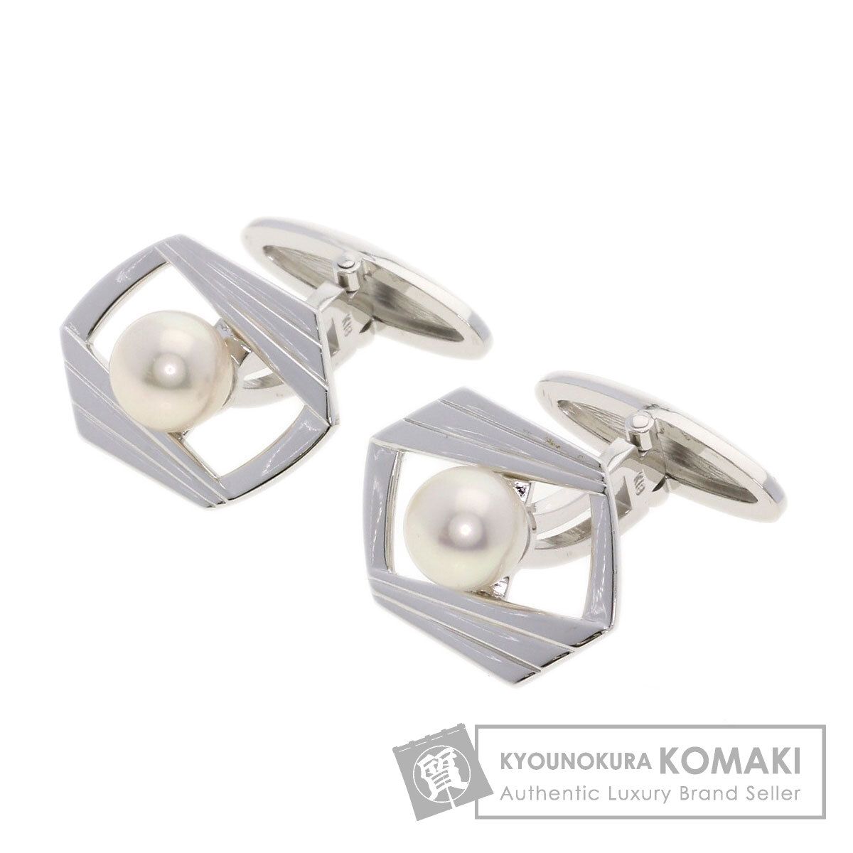 MIKIMOTO ミキモト パール 真珠 カフス K18WG メンズ []-東京公式通販