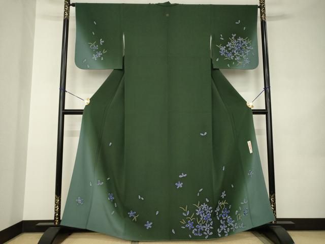 平和屋着物●世界的人形師　辻村寿三郎　ジュサブロー　訪問着　舞花文　暈し染め　高島屋扱い　正絹　逸品　AABJ9217ck