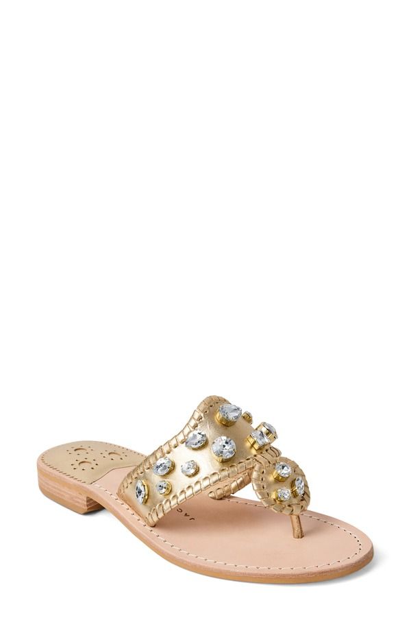 ジャックロジャース レディース シューズ サンダル Jack Rogers Jacks Jewel Flip Flop Jacks Platinum