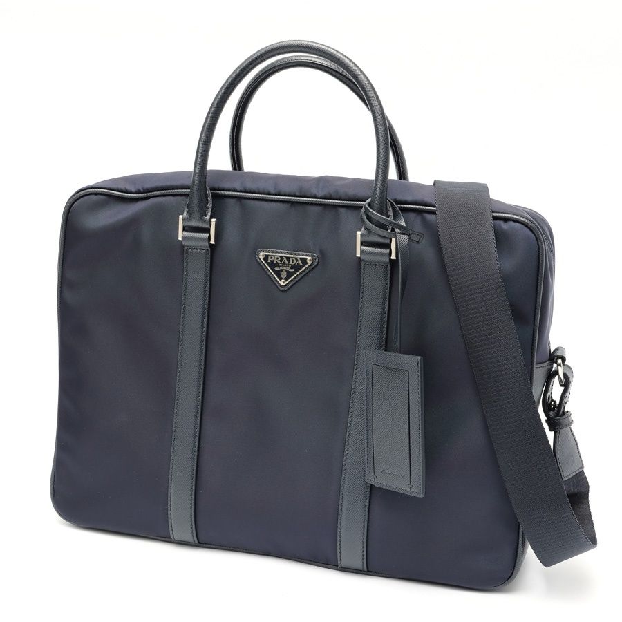 プラダ / PRADA ナイロン x サフィアーノレザー ブリーフケース