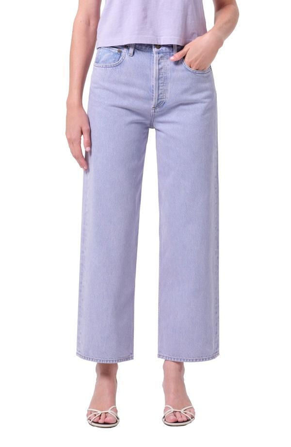アゴルド レディース ボトムス デニムパンツ ワイドレッグ ハイウエスト アンクル ジーンズ AGOLDE Ren High Waist Ankle Wide Leg Jeans Aura