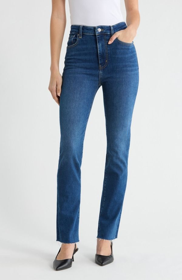 フレーム レディース ボトムス カジュアルパンツ ハイウエスト ジーンズ FRAME The Pencil High Waist Raw Hem Crop Jeans Femma Raw After