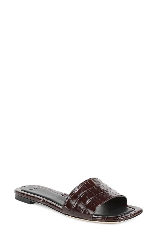 ヴィンス レディース シューズ サンダル Vince Valeria Slide Sandal Cacoa Brown ブラウン