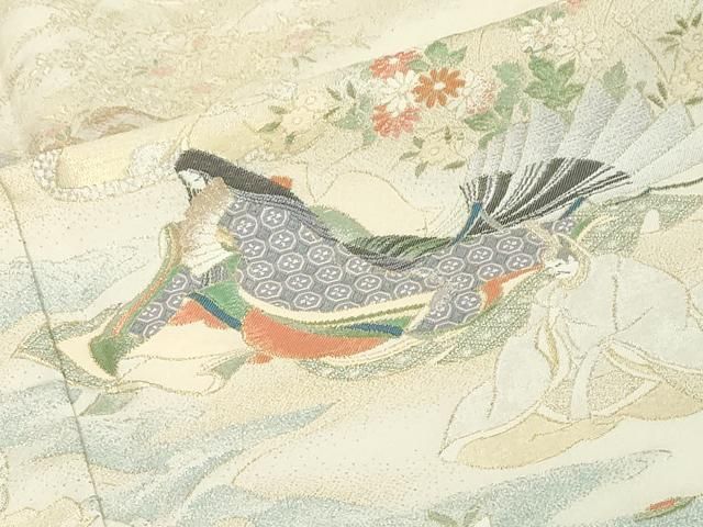平和屋着物□豪華色留袖 寿光織 人物風景文 金銀糸 正絹 逸品 