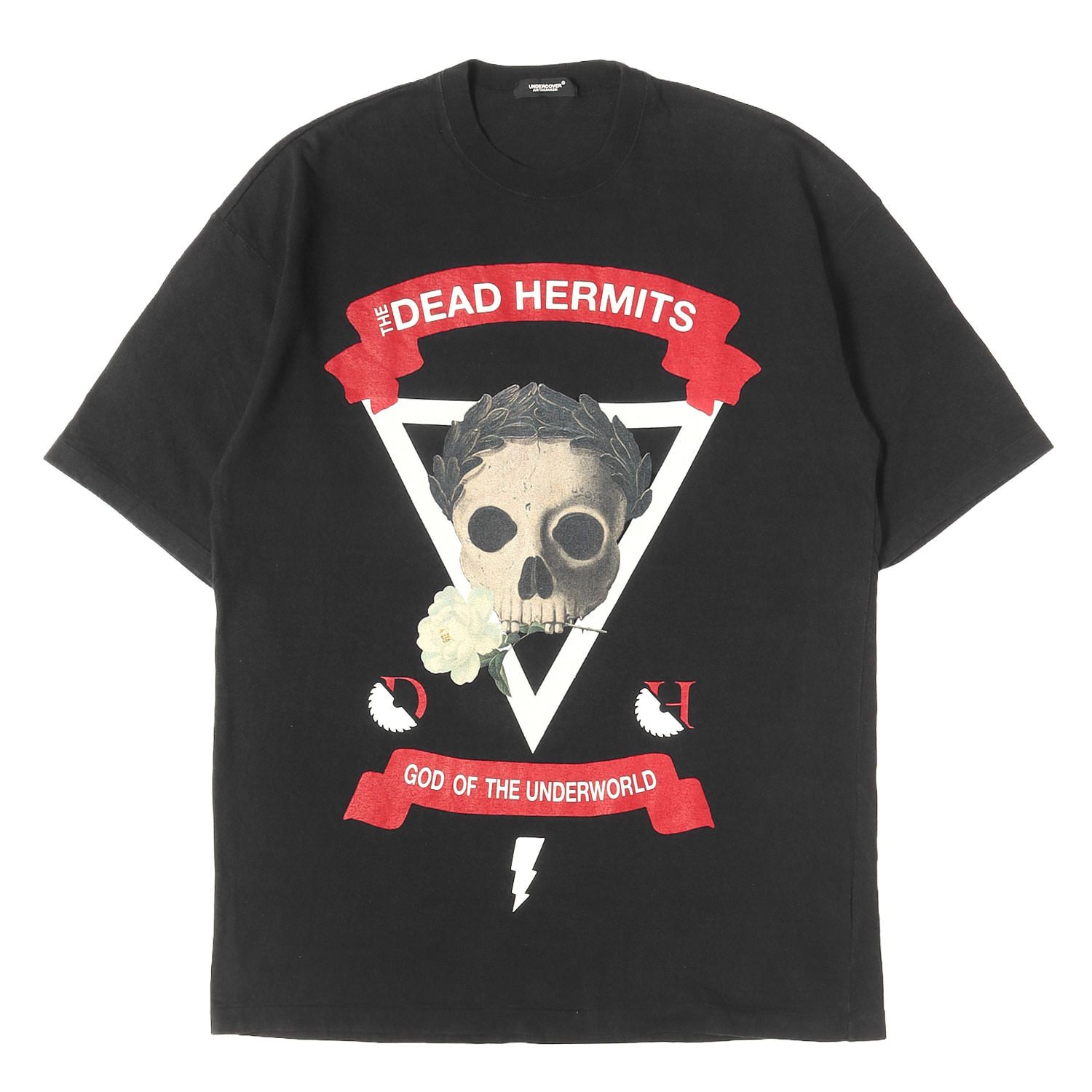 UNDERCOVER アンダーカバー Tシャツ ブラック 黒 サイズ:2 | THE NEW WARRIORS期 スカル グラフィック オーバーサイズ Tシャツ | トップス カットソー 半袖【メンズ】【中古】