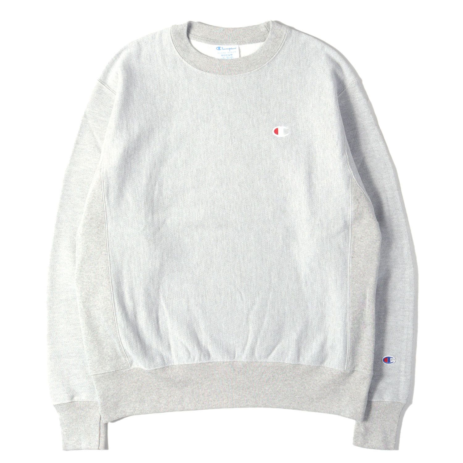【美品】Champion チャンピオン スウェット ヘザーグレー サイズ:M | US企画 日本未発売 | 目付き リバースウィーブ スウェットシャツ | トップス トレーナー 【メンズ】【中古】