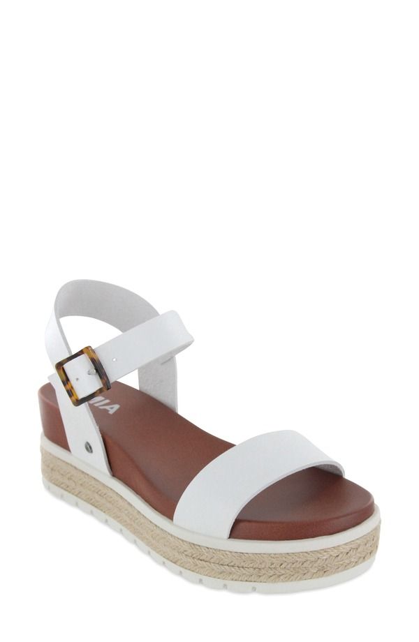 ミア レディース シューズ サンダル プラットフォーム MIA Kiera Espadrille Platform Sandal White ホワイト
