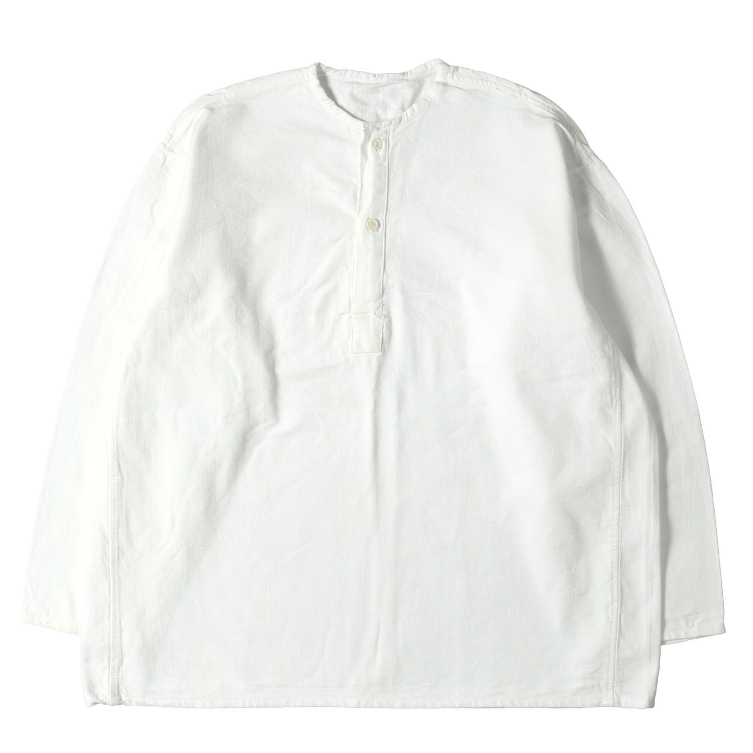 Vintage Military Item ヴィンテージミリタリー | 70s ロシア軍 実物 ヘンリーネック スリーピング シャツ | ホワイト 白 サイズ:4(XL位) | トップス カジュアルシャツ 長袖 | 70年代 古着【メンズ】